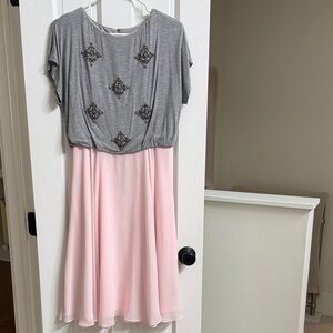 Ted Baker Mixed Media Beaded Midi Dress